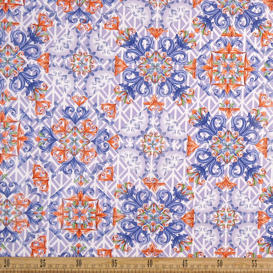 PVC DOBLE ESTAMPADO AZUL ALLURE MARROQUI