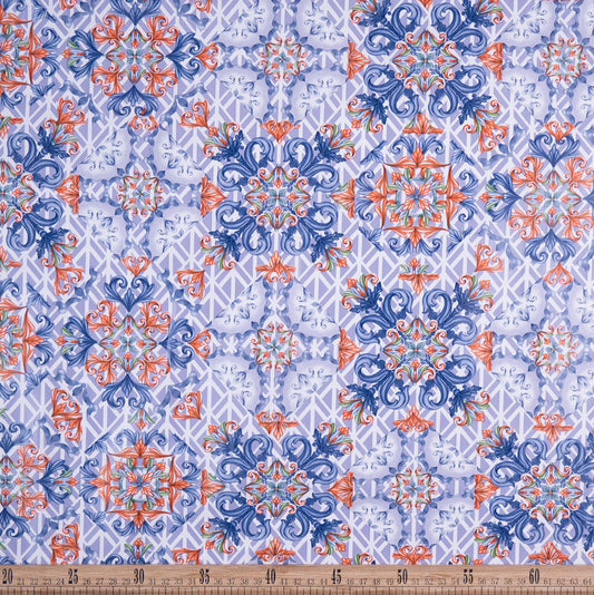 PVC DOBLE ESTAMPADO AZUL ALLURE MARROQUI