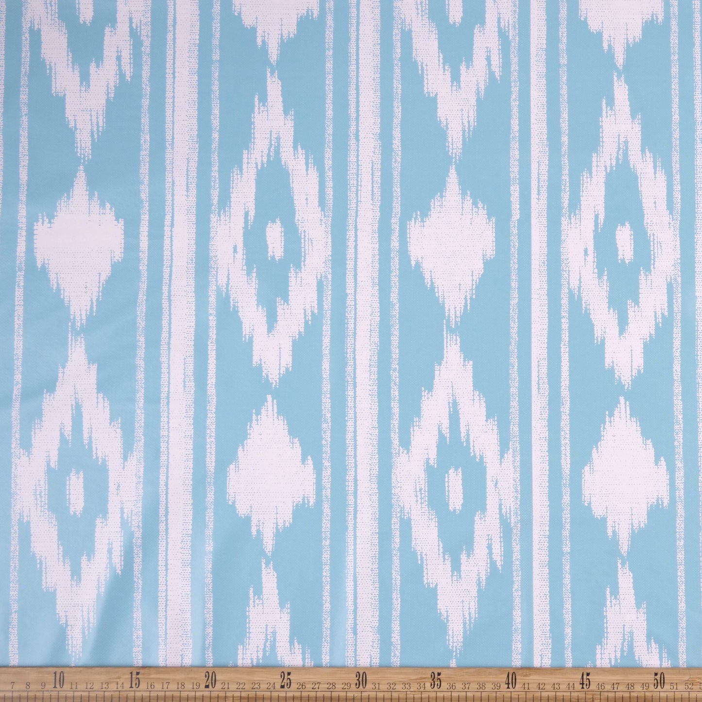 PVC DOBLE ESTAMPADO AGUAMARINA MAUI GEOMETRICO