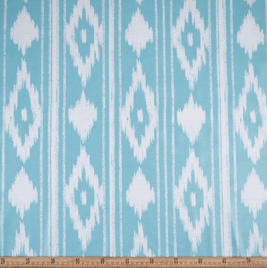 PVC DOBLE ESTAMPADO AGUAMARINA MAUI GEOMETRICO
