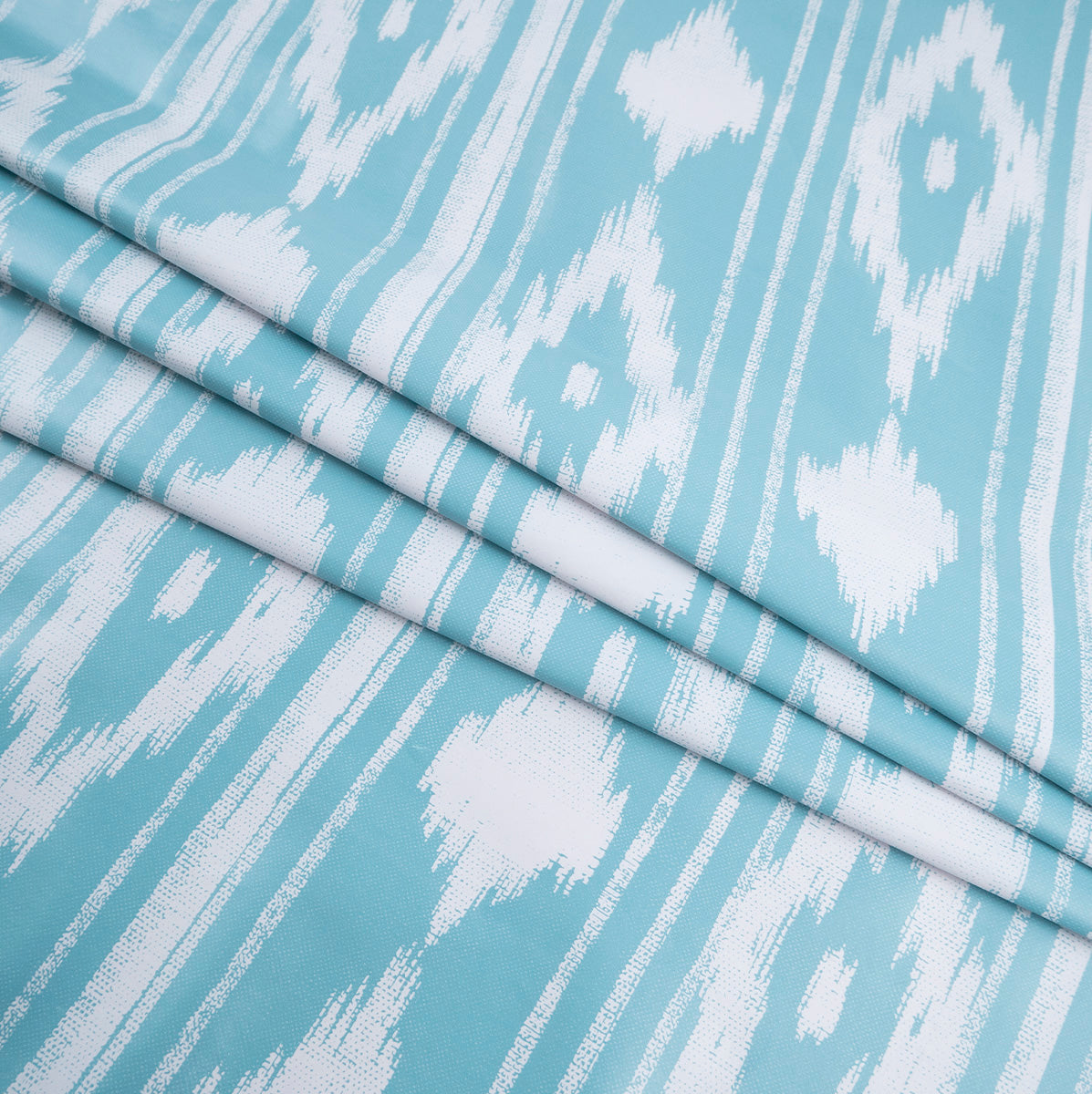 PVC DOBLE ESTAMPADO AGUAMARINA MAUI GEOMETRICO