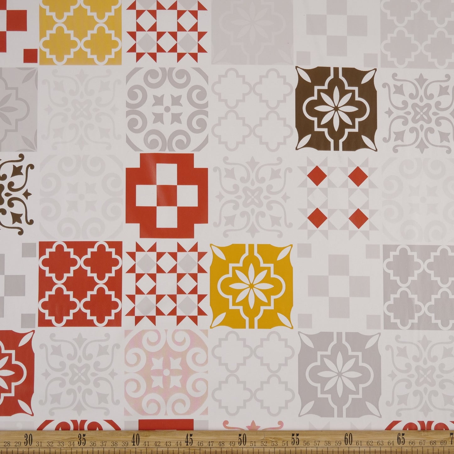 PVC DOBLE ESTAMPADO BLANCO BRILLANTE AZULEJOS