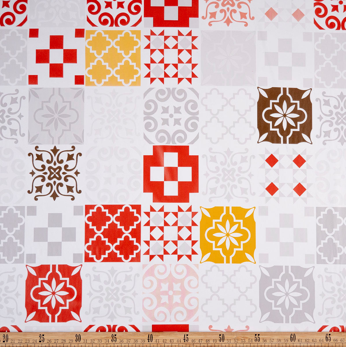 PVC DOBLE ESTAMPADO BLANCO BRILLANTE AZULEJOS