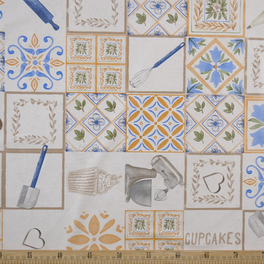 PVC DOBLE ESTAMPADO BLANCO BRILLANTE AZULEJOS