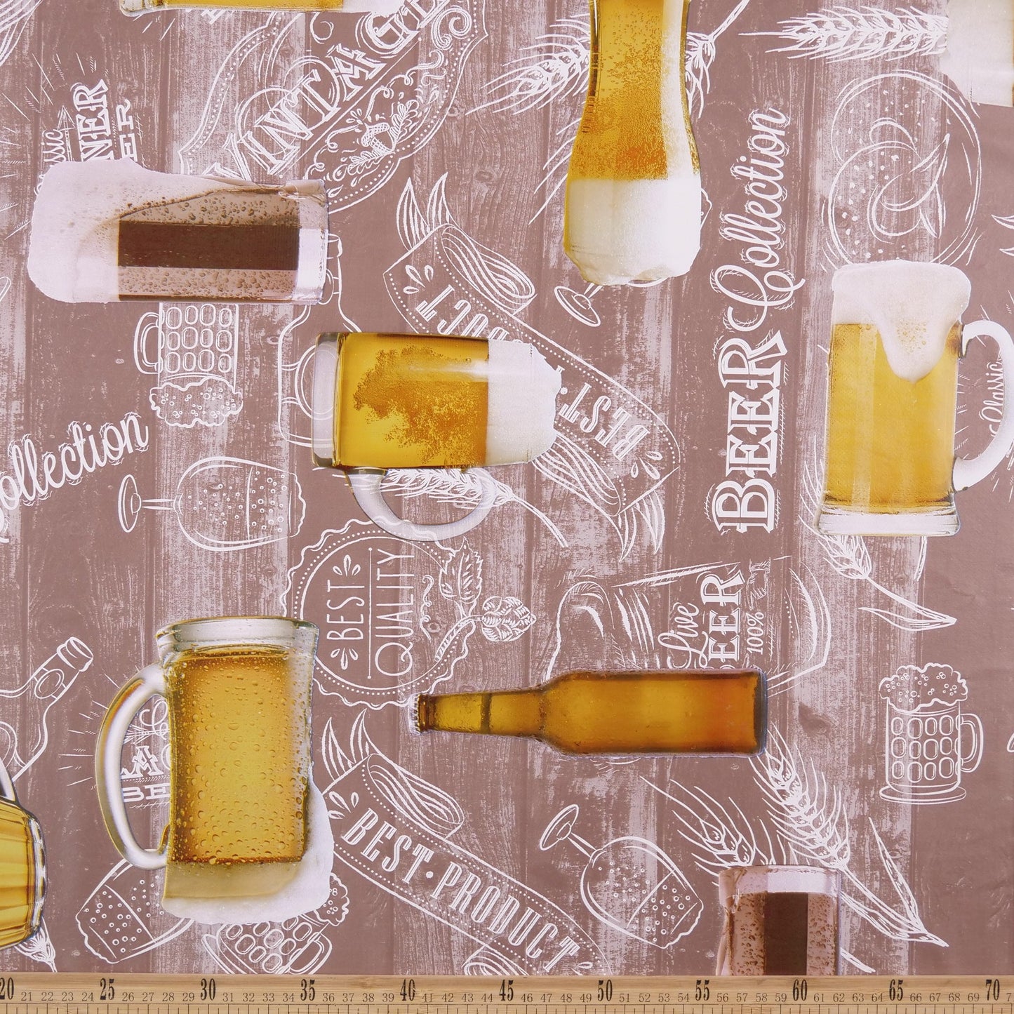 PVC DOBLE ESTAMPADO MARRON CAFE CLARO CERVEZA