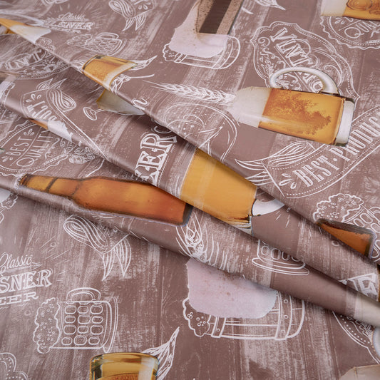 PVC DOBLE ESTAMPADO MARRON CAFE CLARO CERVEZA