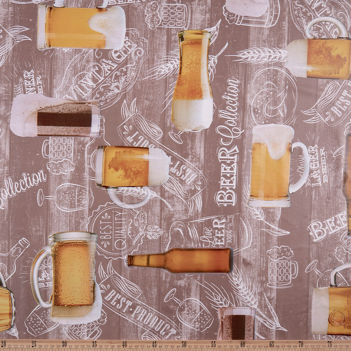 PVC DOBLE ESTAMPADO MARRON CAFE CLARO CERVEZA