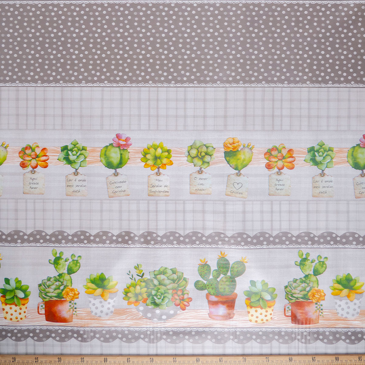 PVC DOBLE ESTAMPADO GRIS ALLOY CACTUS