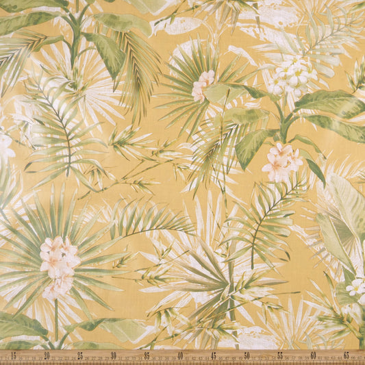 PVC DOBLE ESTAMPADO AMARILLO ANTIGUO CON HOJAS