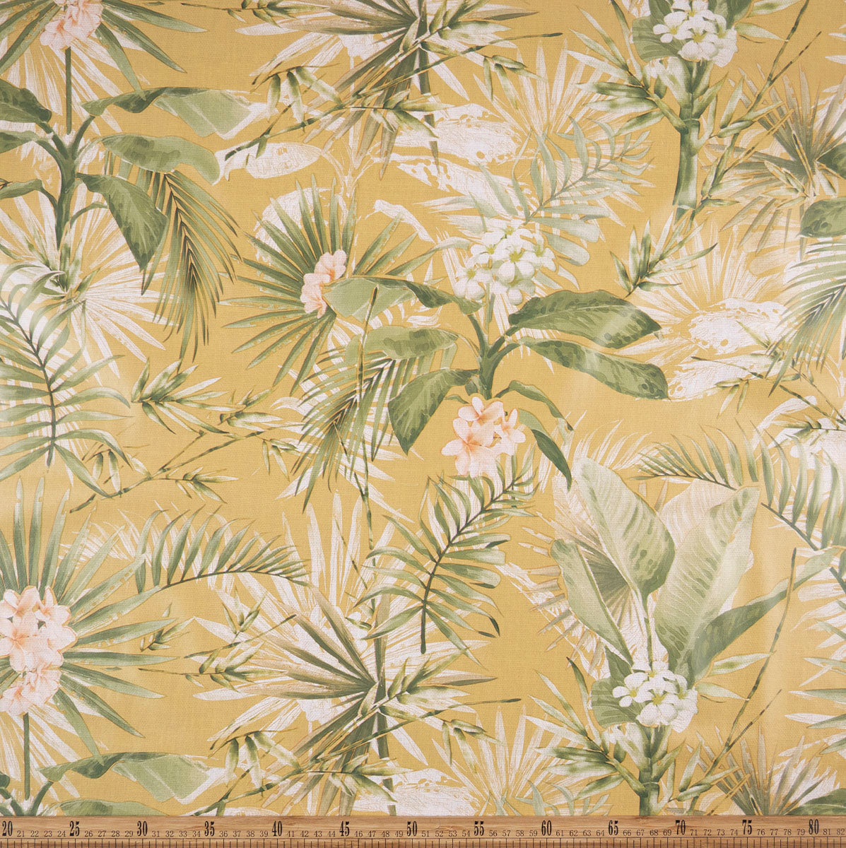 PVC DOBLE ESTAMPADO AMARILLO ANTIGUO CON HOJAS