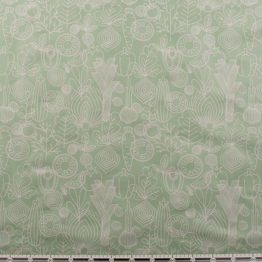 PVC DOBLE ESTAMPADO VERDE AGUA LINEA DE VEGETALES