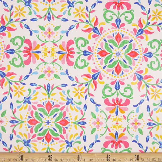 PVC DOBLE ESTAMPADO ROSA FANDANGO MARROQUI