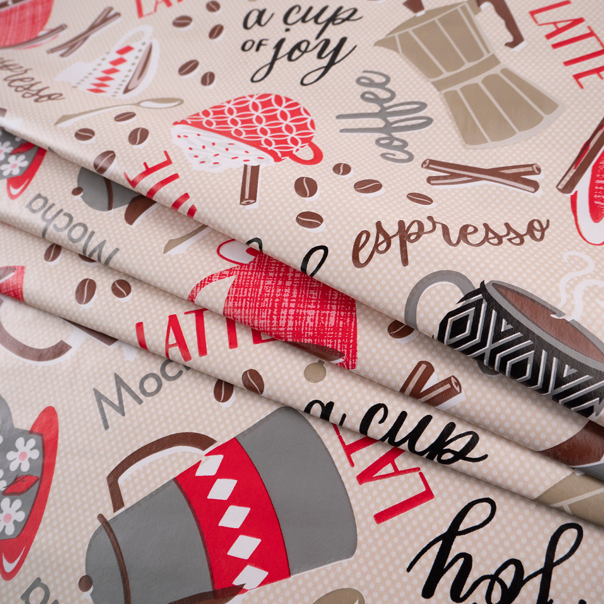 PVC DOBLE ESTAMPADO BEIGE ARENA CLARA CAFE