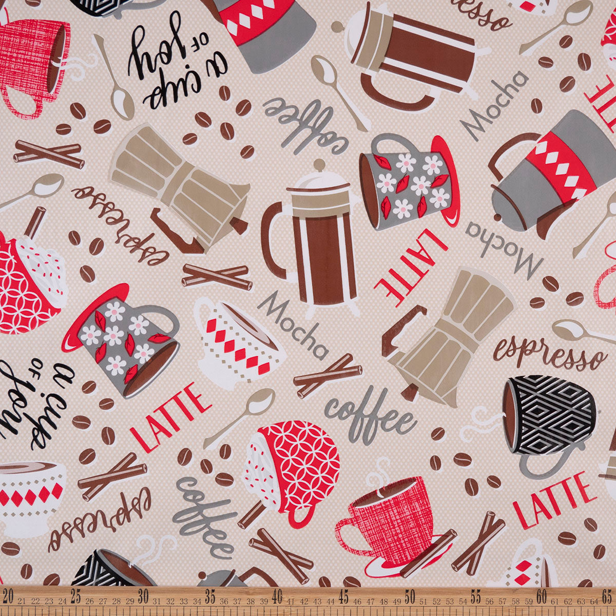 PVC DOBLE ESTAMPADO BEIGE ARENA CLARA CAFE