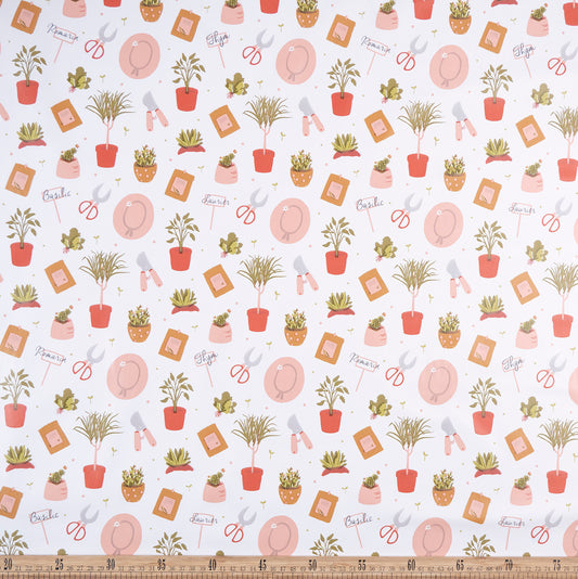 PVC DOBLE ESTAMPADO BLANCO BRILLANTE JARDINERO