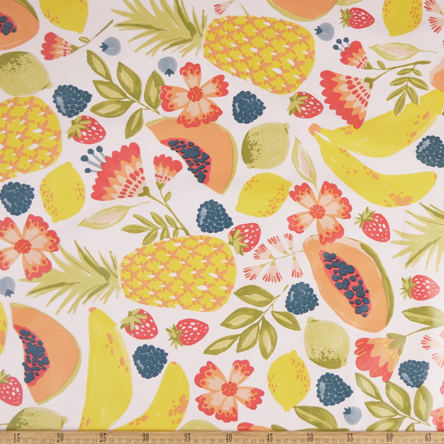 PVC DOBLE ESTAMPADO BLANCO BRILLANTE FRUTAS