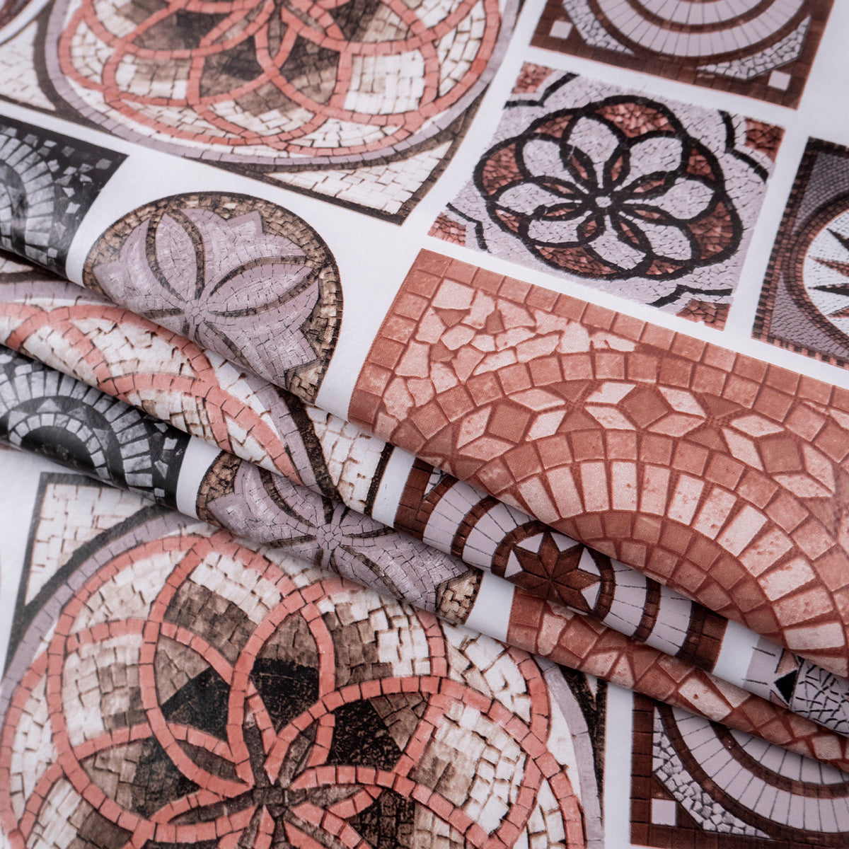 PVC DOBLE ESTAMPADO MARRON OJO TIGRE AZULEJOS