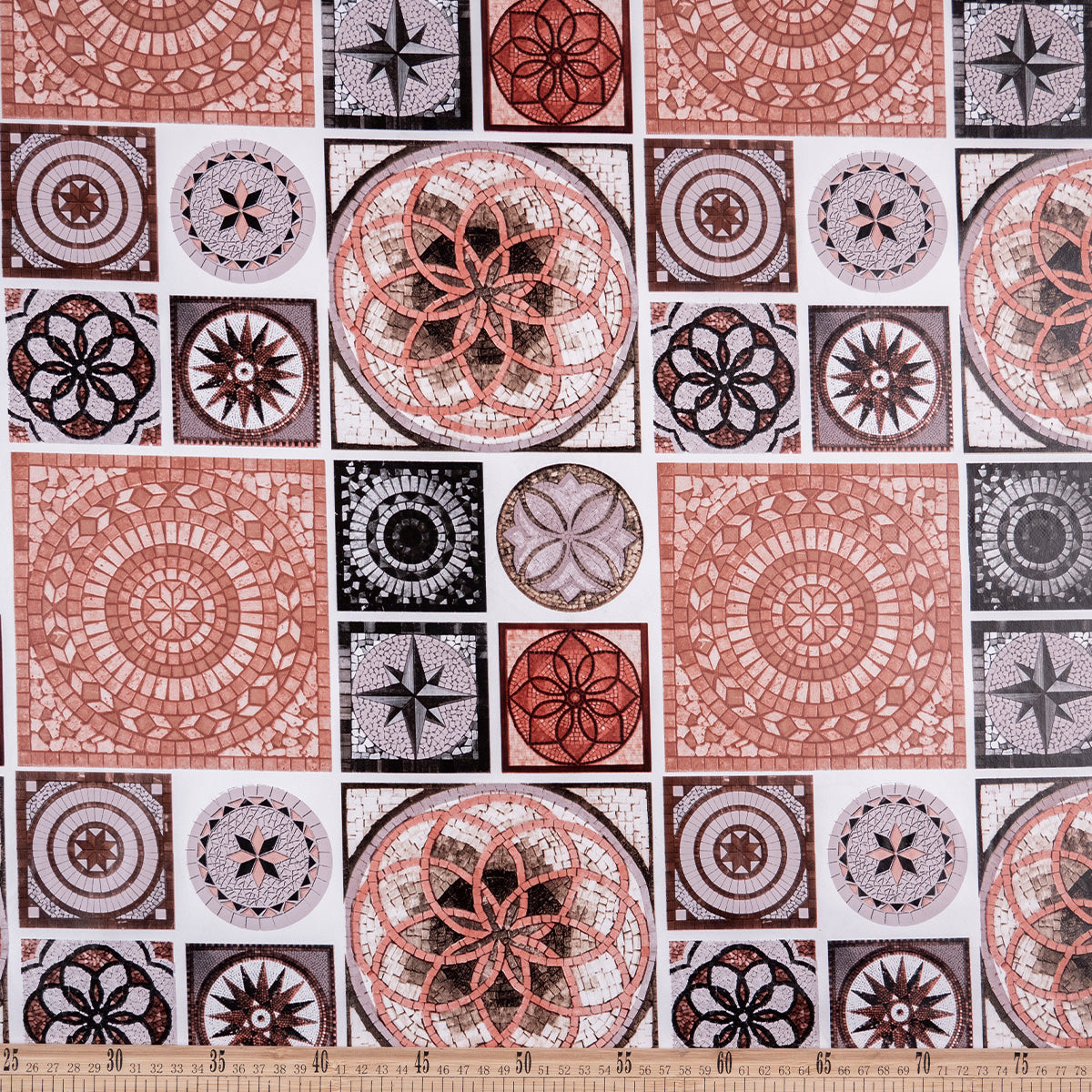 PVC DOBLE ESTAMPADO MARRON OJO TIGRE AZULEJOS