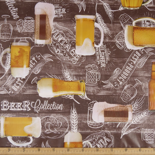 PVC DOBLE ESTAMPADO MARRON CAFE CERVEZA