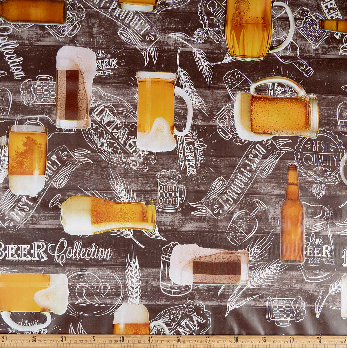 PVC DOBLE ESTAMPADO MARRON CAFE CERVEZA