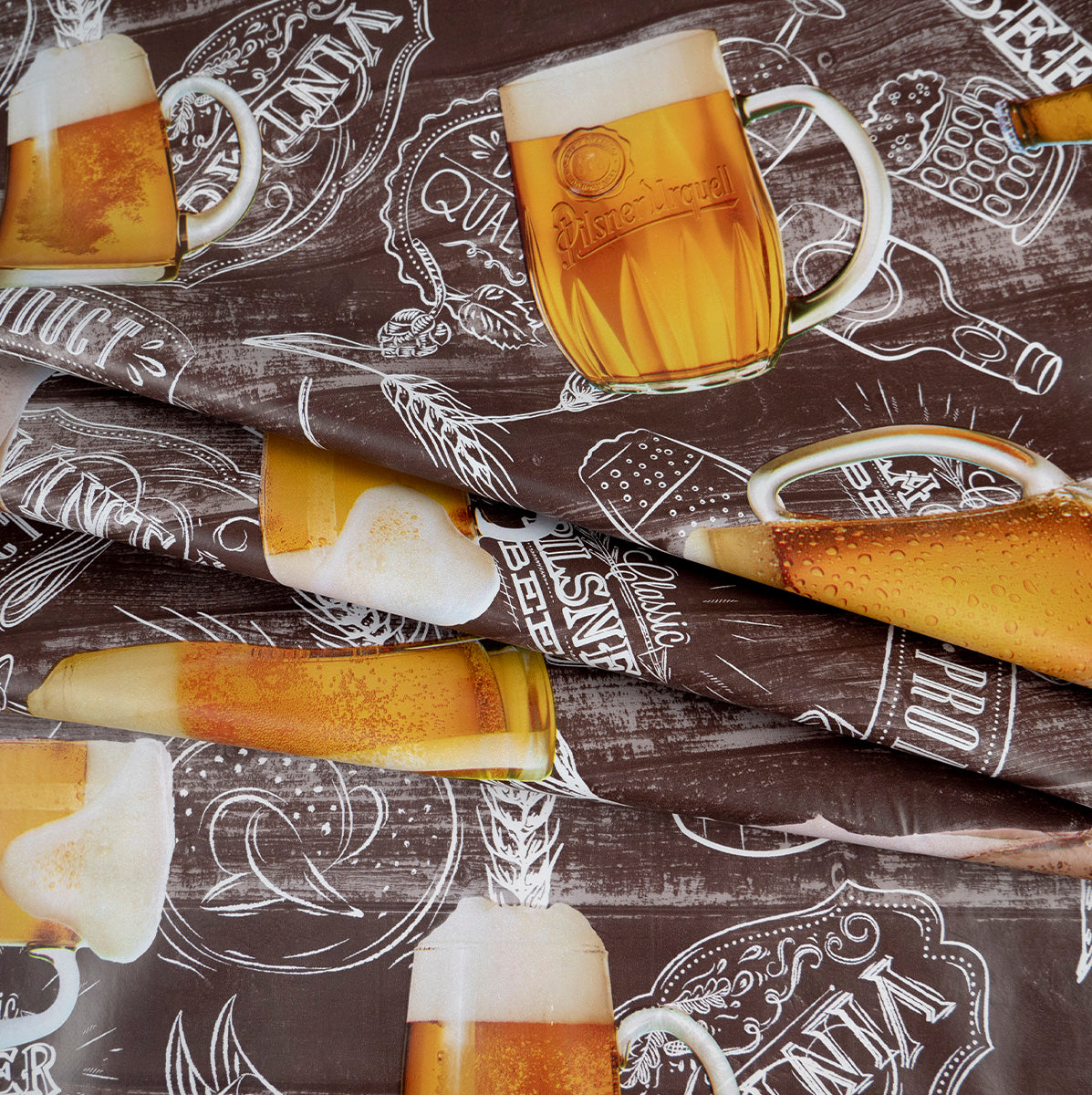 PVC DOBLE ESTAMPADO MARRON CAFE CERVEZA