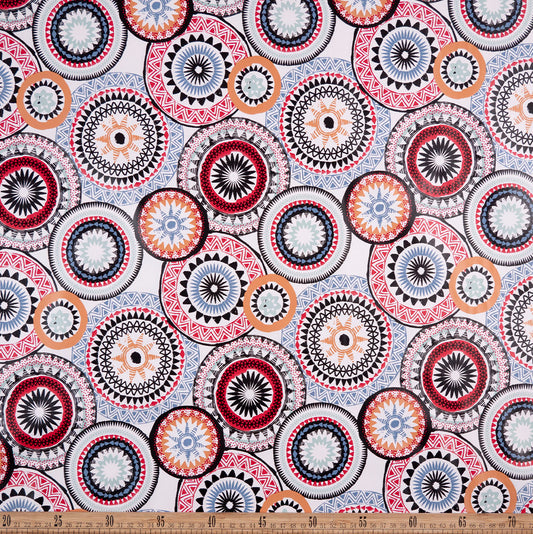 PVC DOBLE ESTAMPADO BLANCO BRILLANTE MANDALAS
