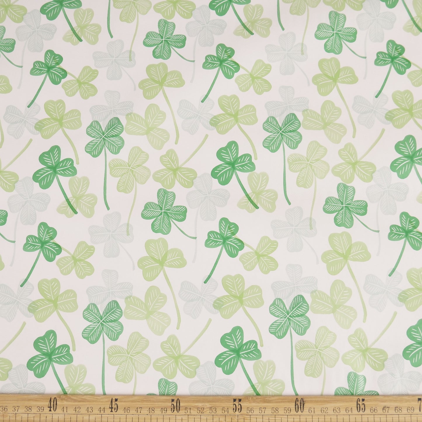 PVC DOBLE ESTAMPADO BLANCO BRILLANTE TREBOL