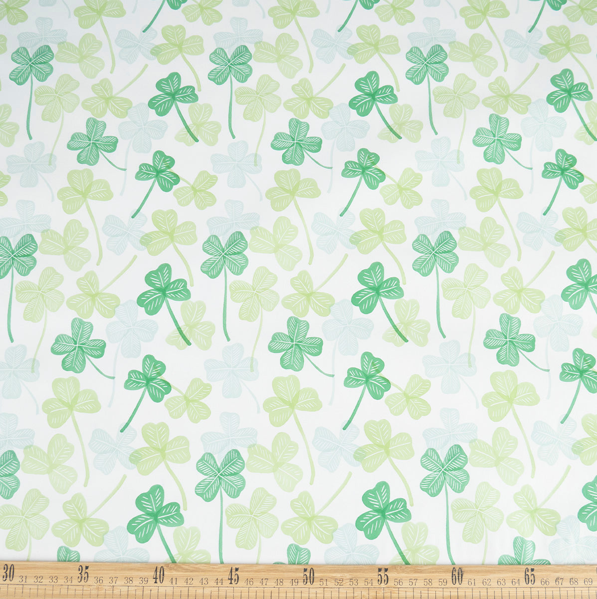 PVC DOBLE ESTAMPADO BLANCO BRILLANTE TREBOL