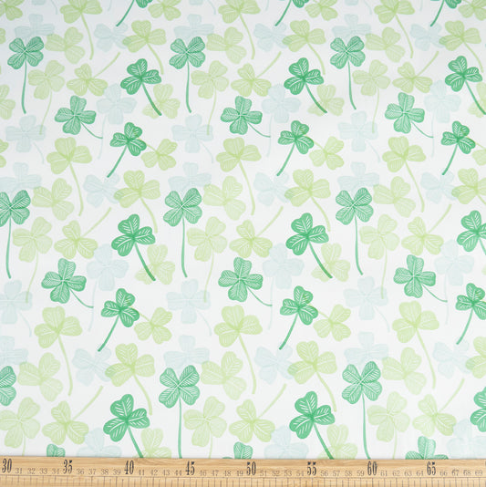 PVC DOBLE ESTAMPADO BLANCO BRILLANTE TREBOL