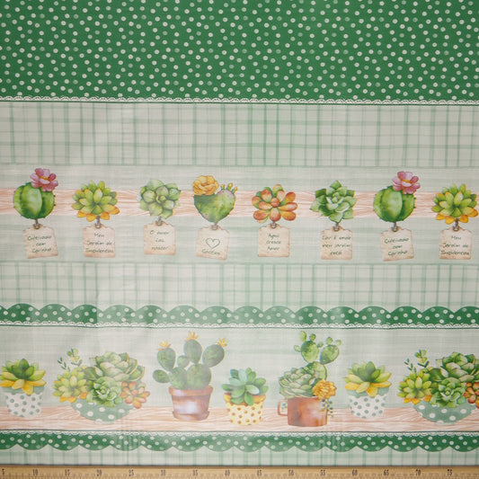 PVC DOBLE ESTAMPADO VERDE JADE CACTUS