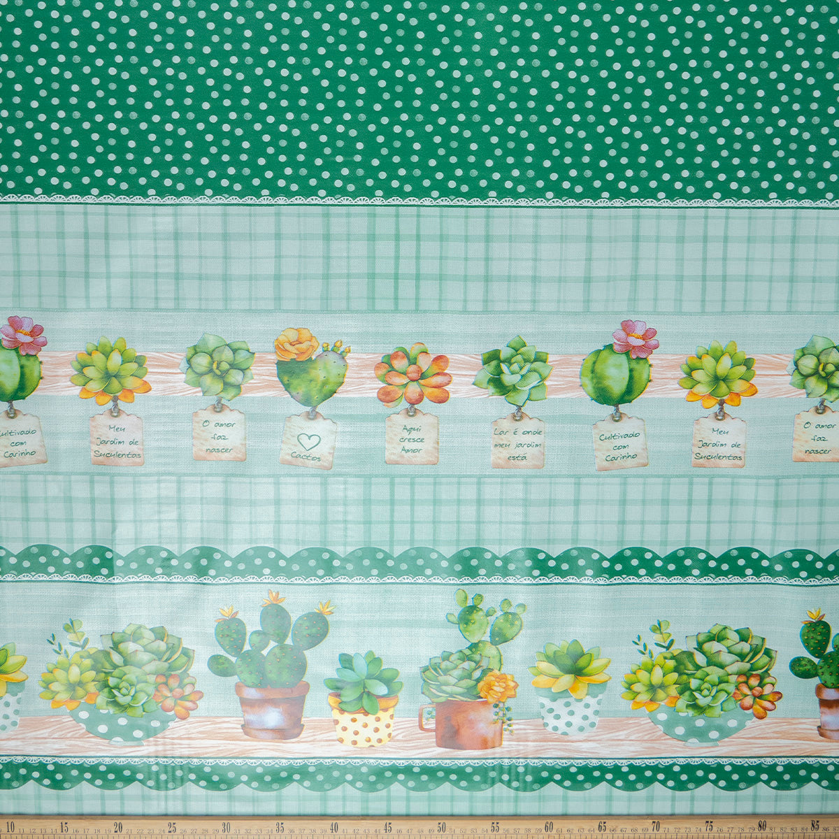 PVC DOBLE ESTAMPADO VERDE JADE CACTUS