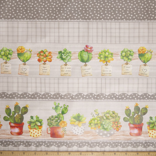 PVC DOBLE ESTAMPADO GRIS PELTRE CACTUS