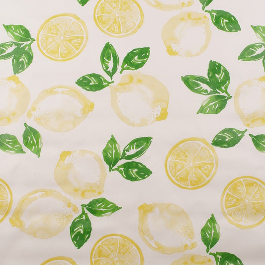 PVC DOBLE ESTAMPADO BLANCO BRILLANTE  CON LIMONES