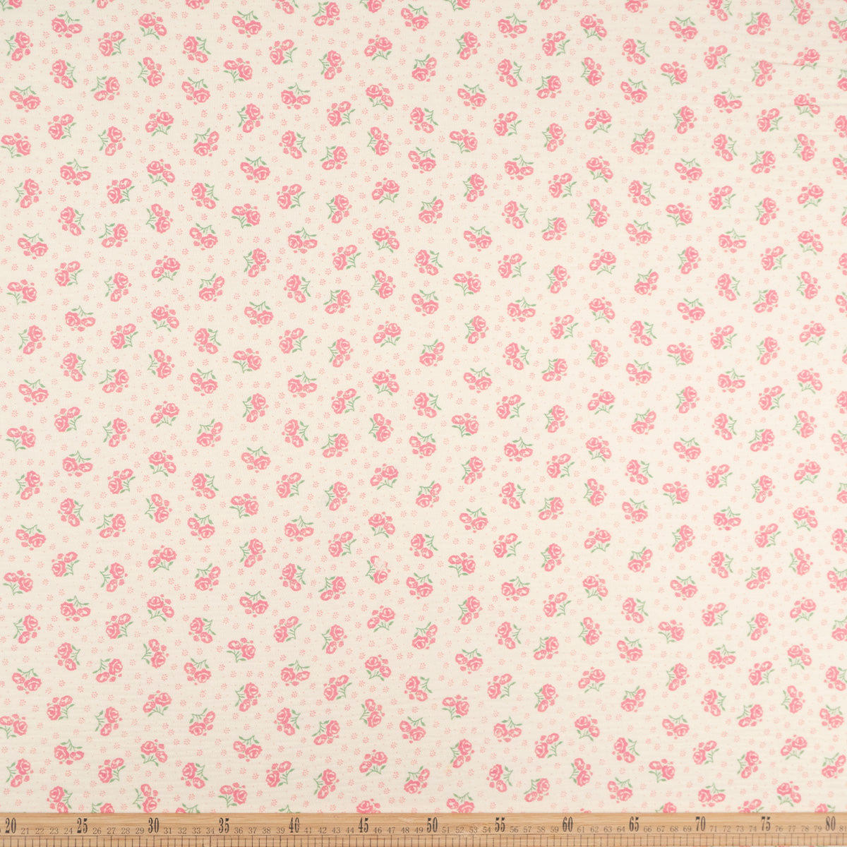 BABY COTTON INFANTIL BEIGE ARENA CLARA FLORES ROSADAS