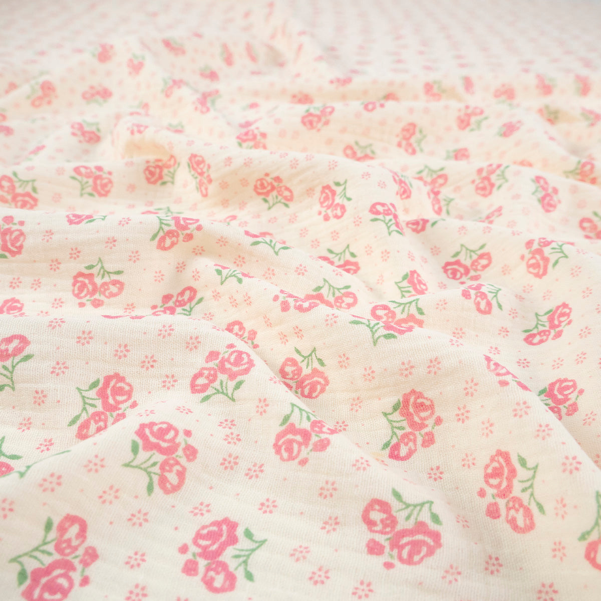 BABY COTTON INFANTIL BEIGE ARENA CLARA FLORES ROSADAS