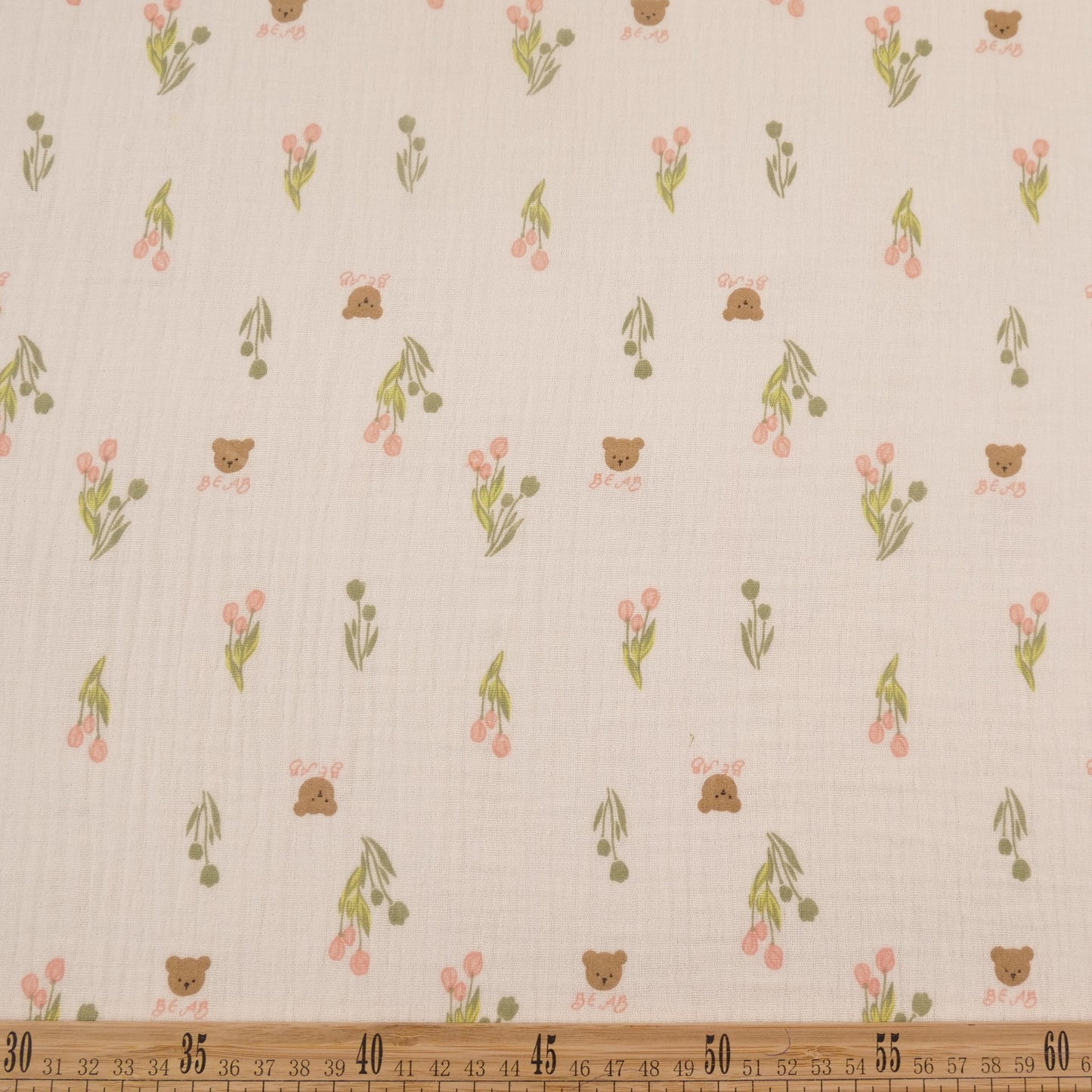 BABY COTTON INFANTIL AMARILLO CERA FLORES Y OSITOS