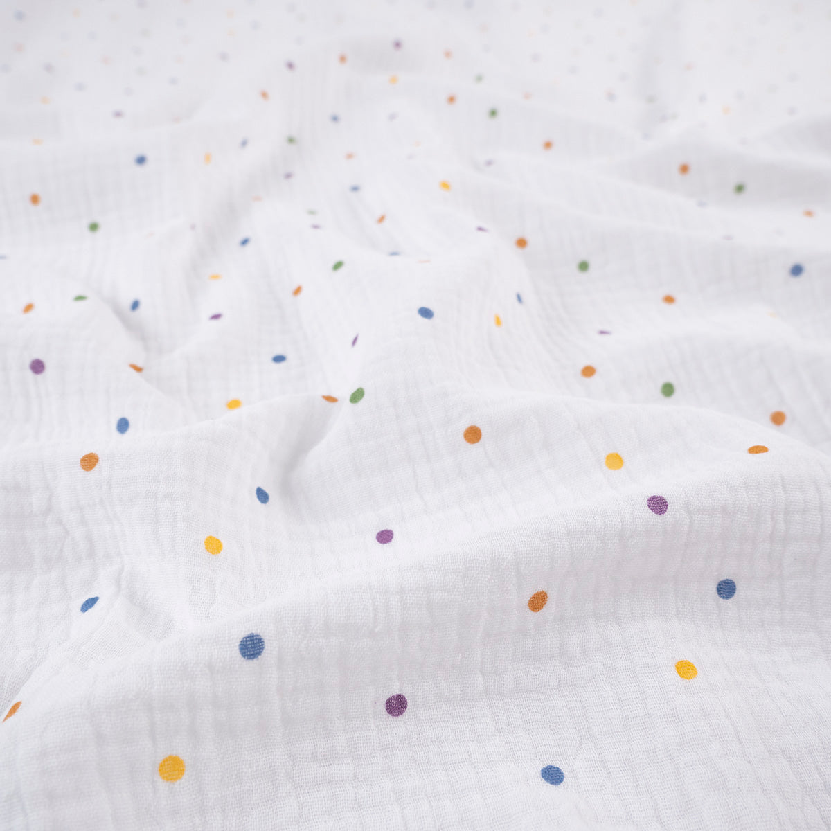 BABY COTTON INFANTIL BLANCO BRILLANTE MOTAS COLORIDAS