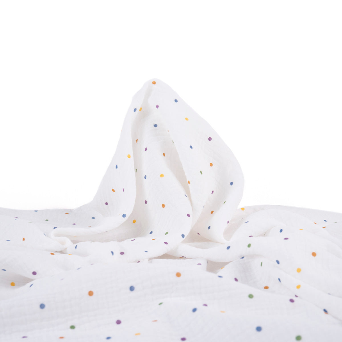 BABY COTTON INFANTIL BLANCO BRILLANTE MOTAS COLORIDAS
