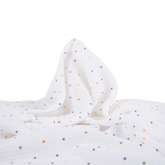BABY COTTON INFANTIL BLANCO BRILLANTE MOTAS COLORIDAS