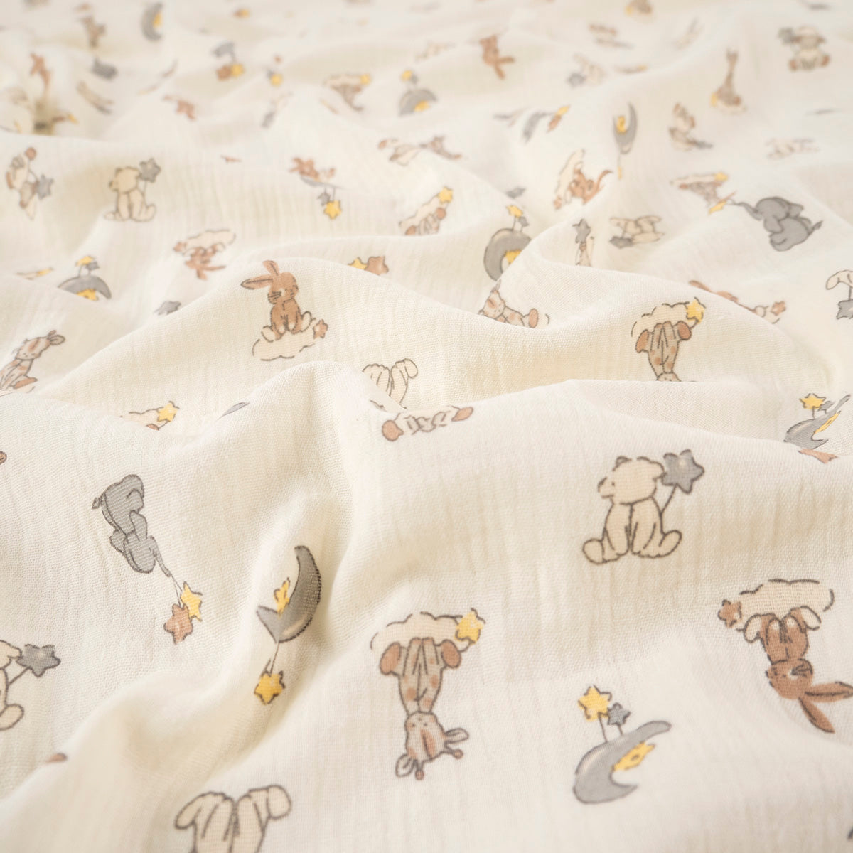 BABY COTTON INFANTIL AMARILLO CERA ANIMALITOS Y GLOBOS