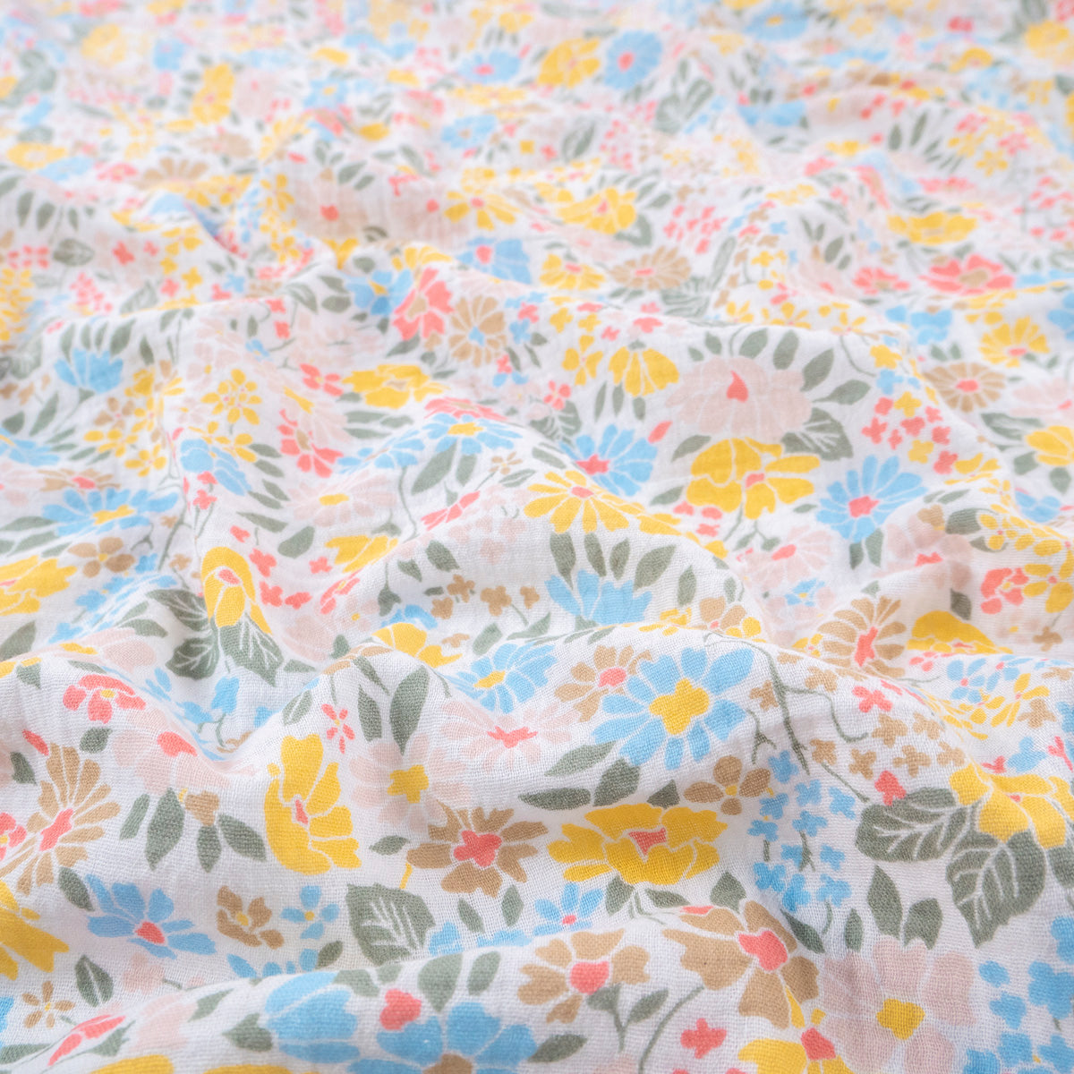 BABY COTTON INFANTIL BLANCO BRILLANTE FLORES PEQUEÑAS COLORIDAS