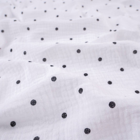 BABY COTTON INFANTIL BLANCO BRILLANTE MOTAS NEGRAS