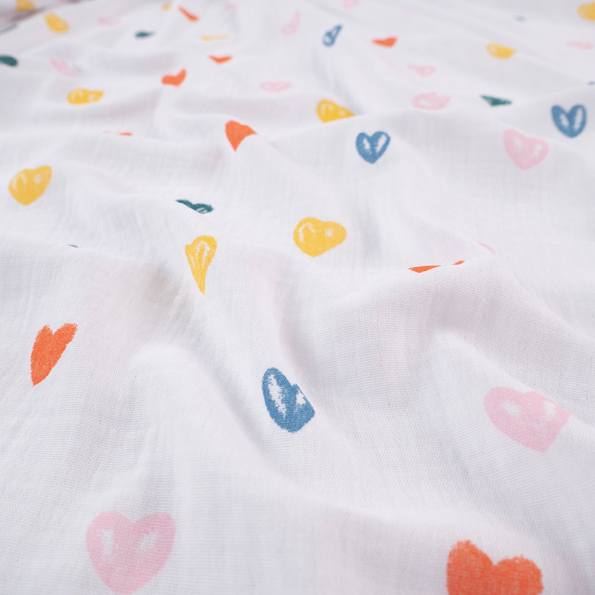 BABY COTTON INFANTIL BLANCO BRILLANTE CORAZOES PINTADOS