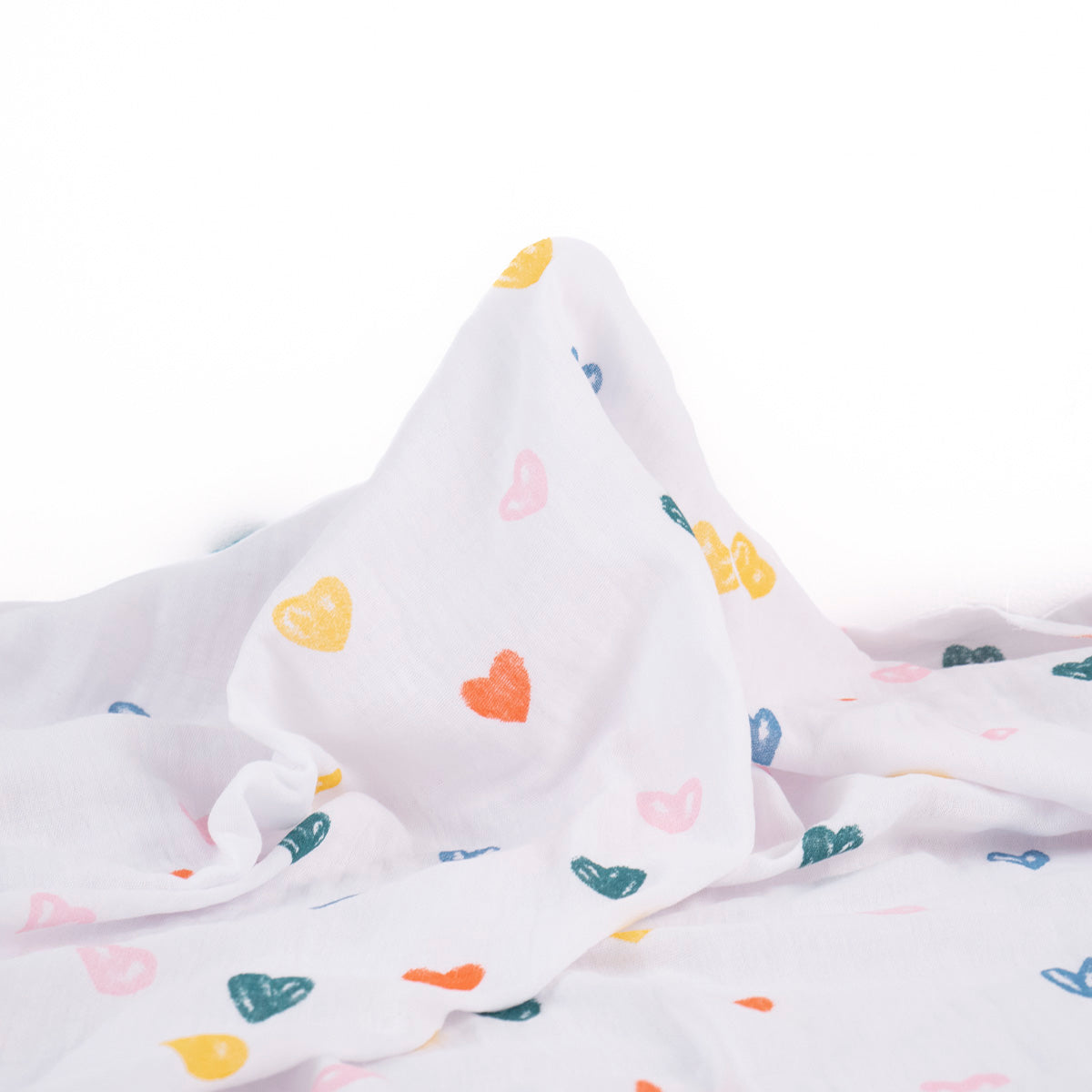 BABY COTTON INFANTIL BLANCO BRILLANTE CORAZOES PINTADOS