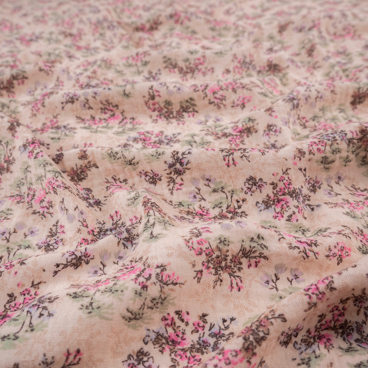 BABY COTTON INFANTIL ROSA FLORAL FLORES PEQUEÑAS EN ROSAS Y MORADAS
