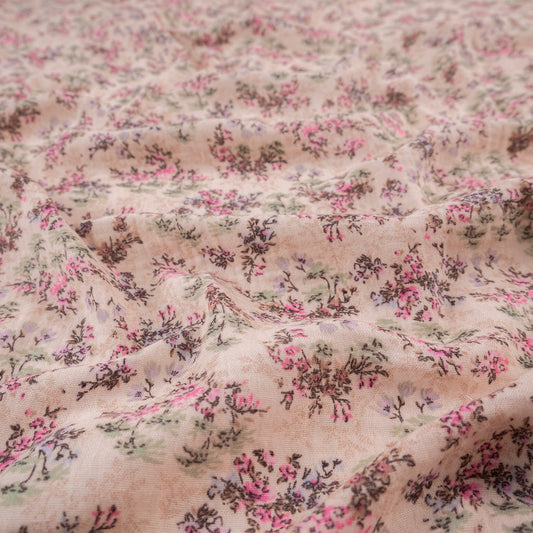 BABY COTTON INFANTIL ROSA FLORAL FLORES PEQUEÑAS EN ROSAS Y MORADAS