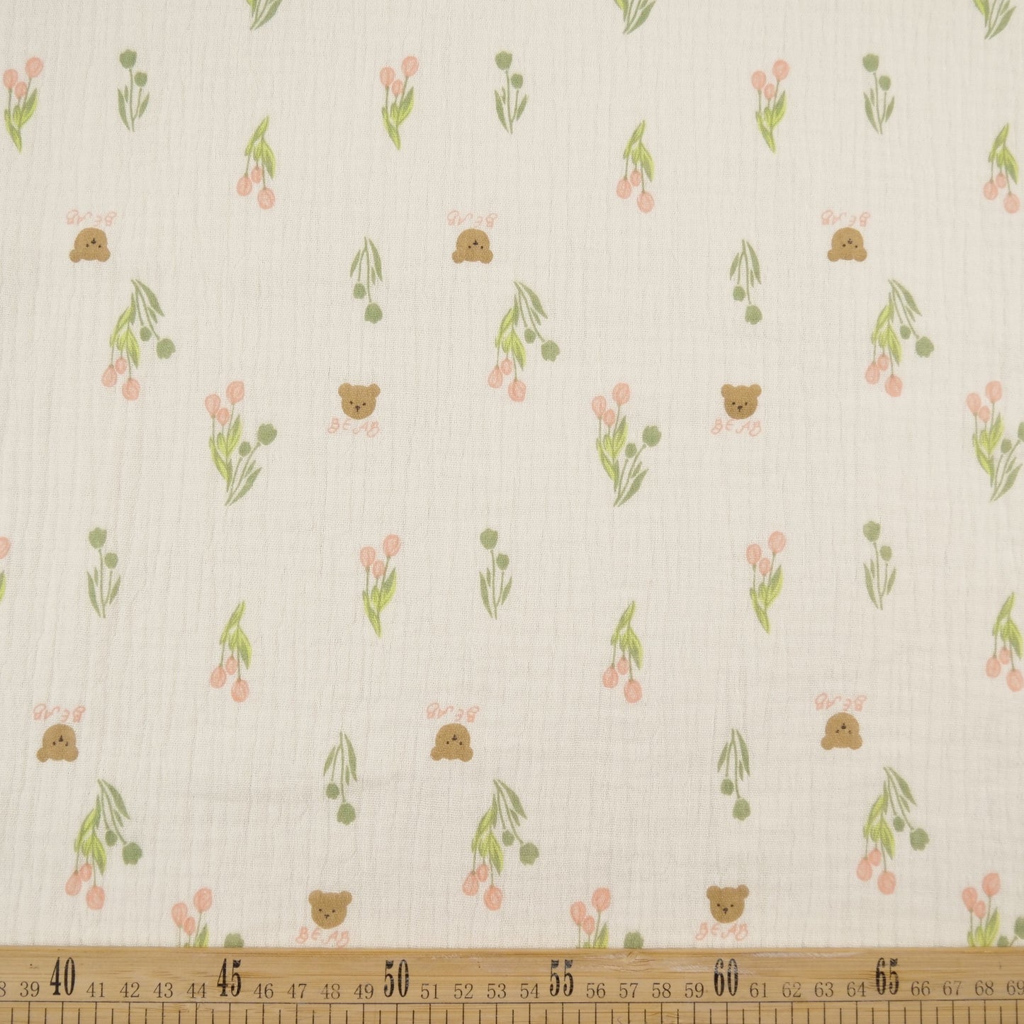 BABY COTTON INFANTIL AMARILLO CERA FLORES Y OSITOS