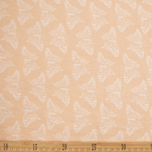BABY COTTON INFANTIL SALMON ANTIGUO CON MARIPOSAS BLANCAS
