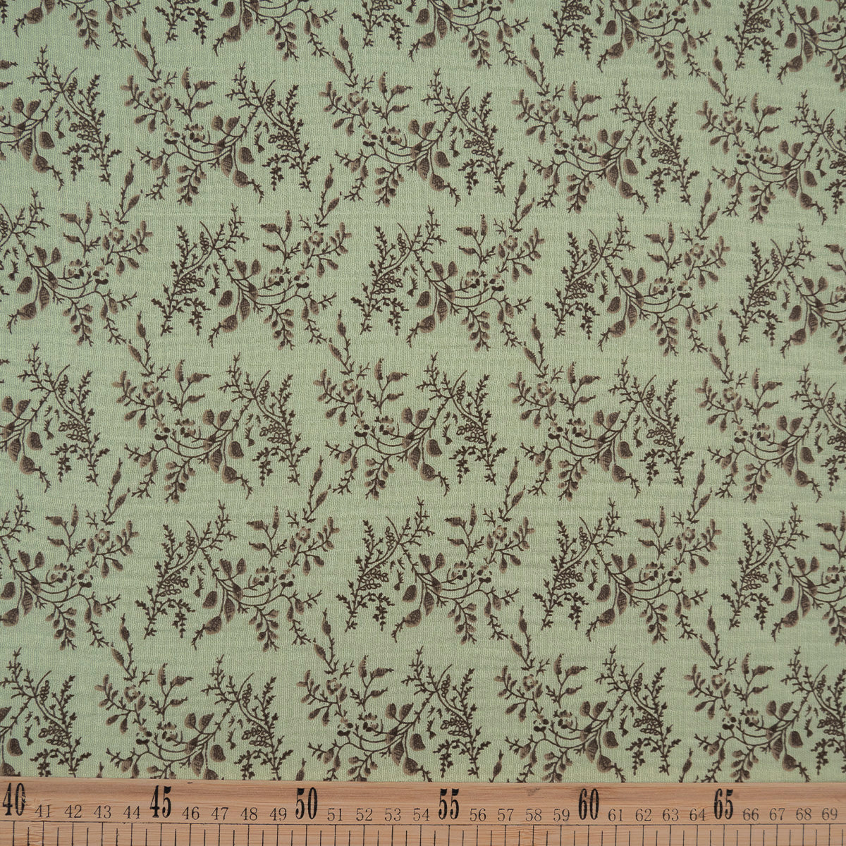 BABY COTTON INFANTIL VERDE ZARCILLO CON RAMAS NEGRAS Y HOJAS VERDES