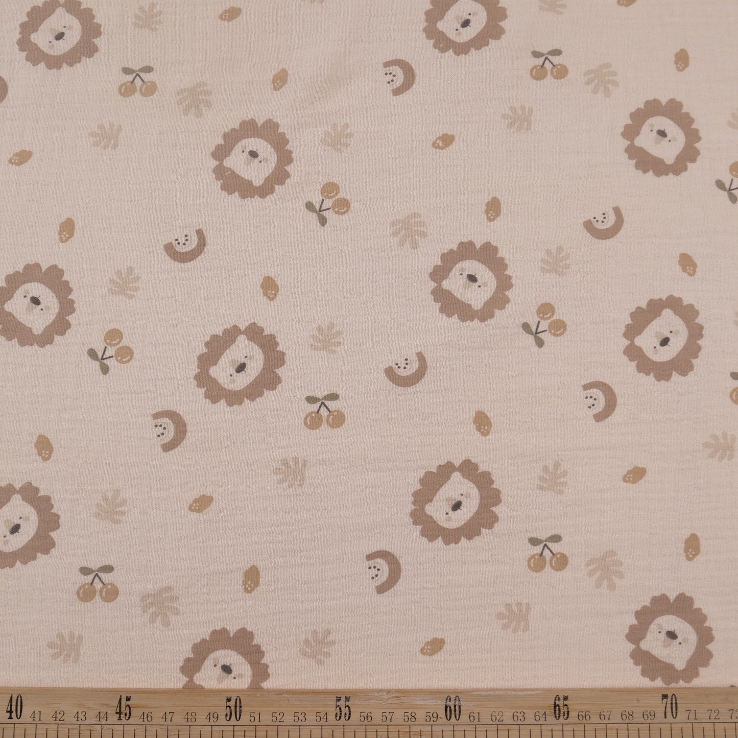 BABY COTTON INFANTIL BEIGE LANA CON LEONES